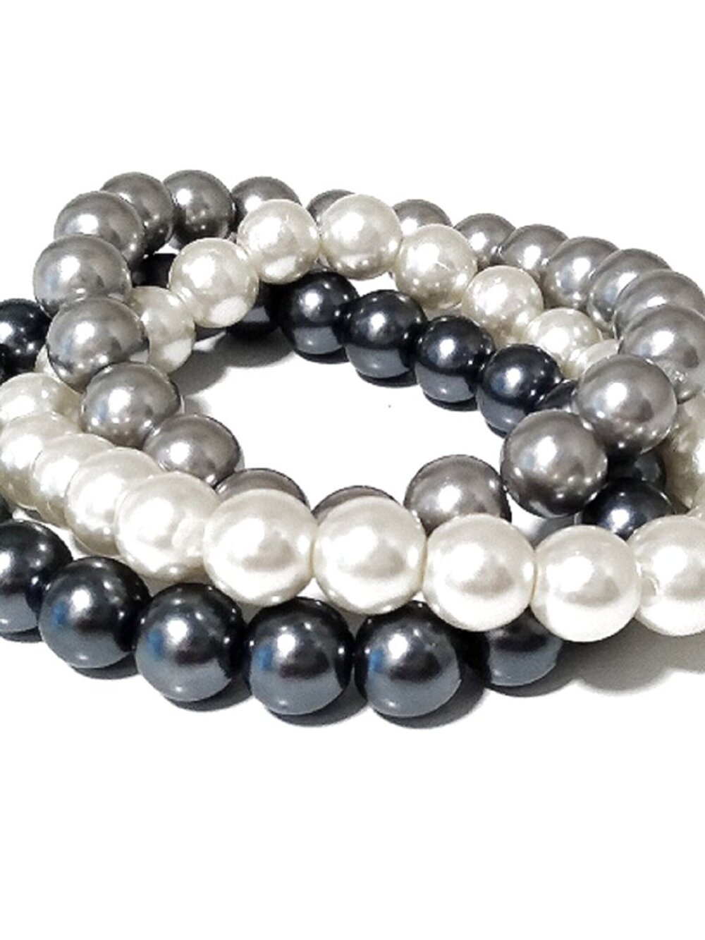 Handcrafted Multicolor Pearl Stretch Bracelet Stack